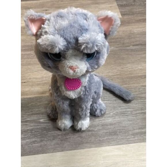 Hasbro Furreal Friends Bootsie Gray White Kitty Cat Pet Interactive 2016  WORKS - Picture 1 of 6